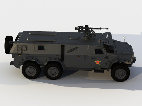 Dongfeng Mengshi 6x6 armoured car 3D 모델
