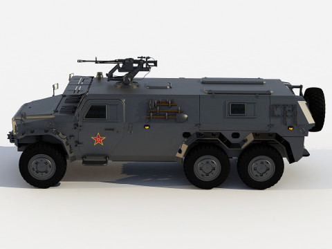 Dongfeng Mengshi 6x6 armoured car 3D 모델
