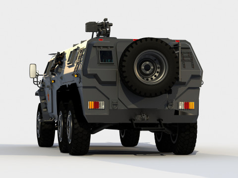 Dongfeng Mengshi 6x6 armoured car 3D 모델