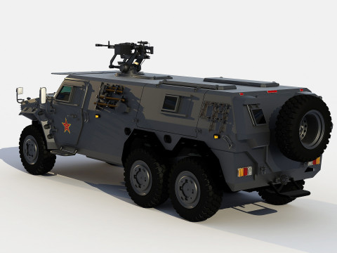 Dongfeng Mengshi 6x6 armoured car 3D 모델
