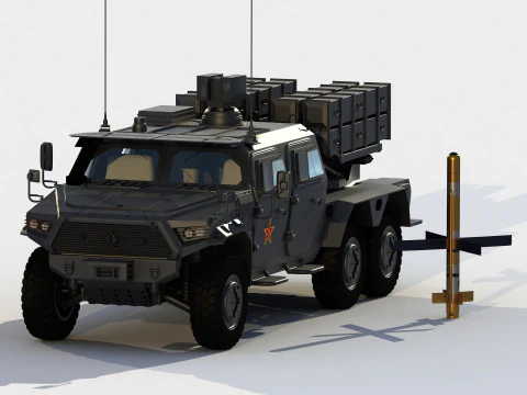 东风猛狮HJ10反坦克版 3D 模型