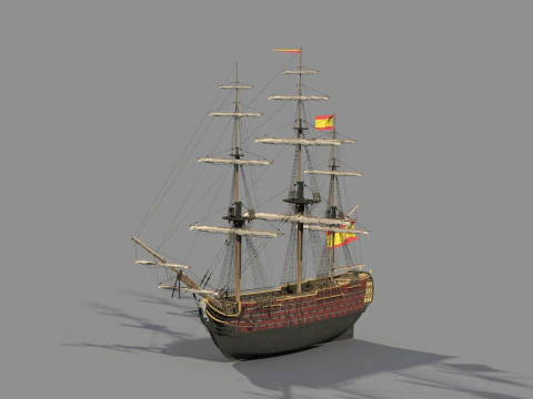 ナビオ サンティシマ トリニダード 3Dモデル