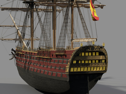 Navio Santisima Trinidad Model 3D