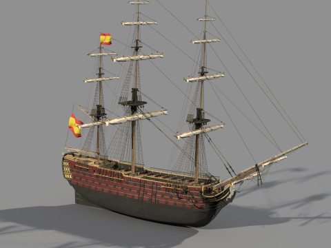 Navio Santisima Trinidad Model 3D