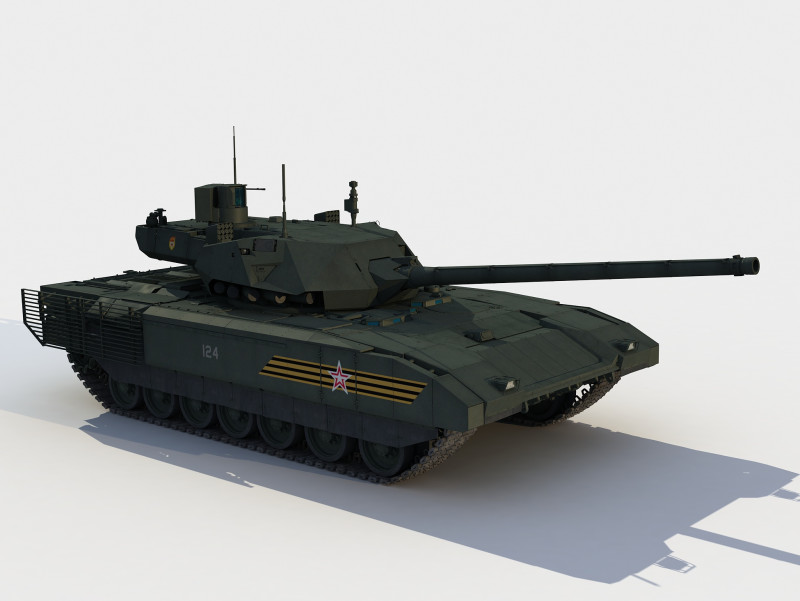 Czołg T-14 Armata Model 3D .c4d .max .obj .3ds .fbx .stl .blend