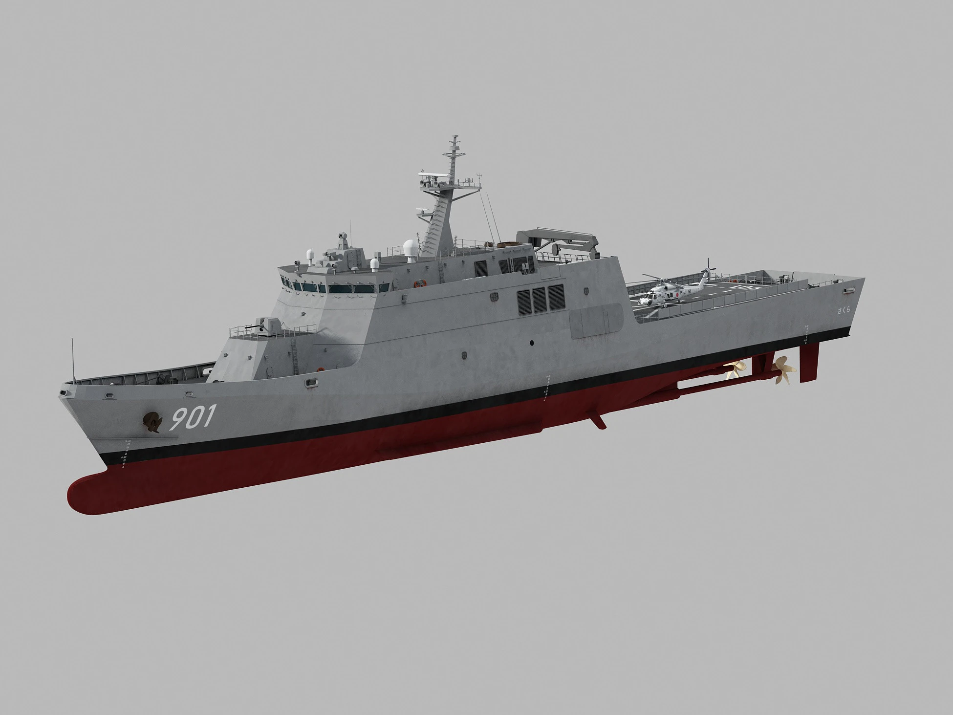 Sakura class OPV 3D Model .c4d .max .obj .3ds .fbx .stl .blend