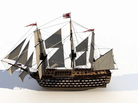 HMS Duke of Kent shipline 3D Model