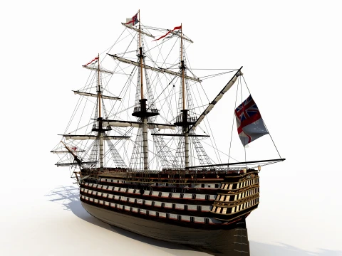 HMS Duke of Kent shipline 3D Model