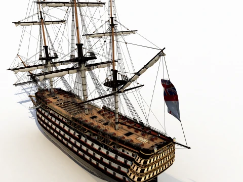 HMS Duke of Kent shipline 3D Model