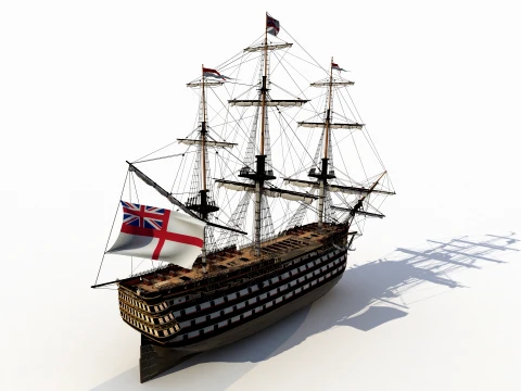 HMS Duke of Kent shipline 3D Model