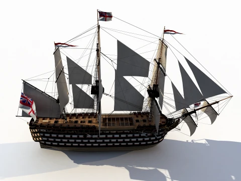 HMS Duke of Kent shipline 3D Model