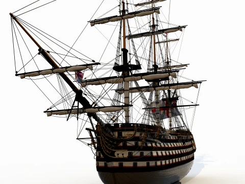 HMS Duke of Kent shipline 3D Model