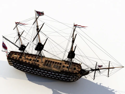 HMS Duke of Kent shipline 3D Model