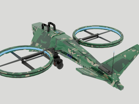Military Hover Drone 3D Modell
