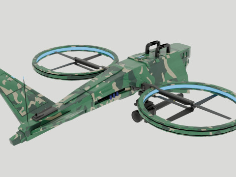Military Hover Drone 3D Modell