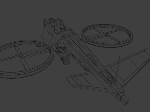 Military Hover Drone 3D Modell