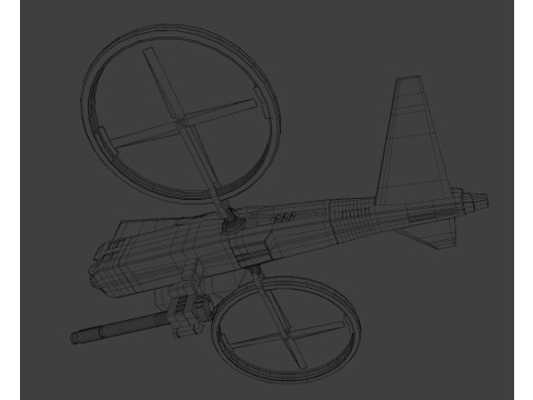 Military Hover Drone 3D Modell