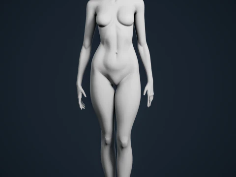 Stylized female basemesh 3D Model