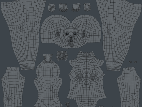 Stylized female basemesh 3D 模型