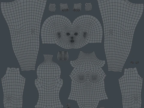 Stylized female basemesh 3D Model