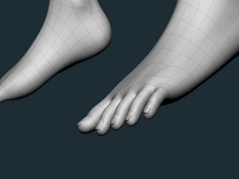Stylized female basemesh 3D Model