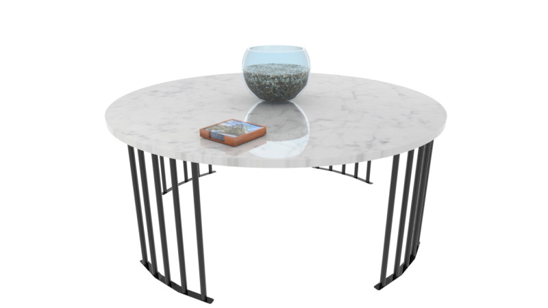 Modern Carrara Round table Free low-poly Modelo 3D .c4d .max .obj .3ds .fbx .stl .blend 