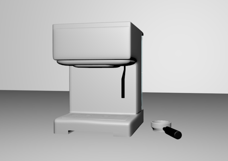 Coffee machine 3D Model .c4d .max .obj .3ds .fbx .stl .blend