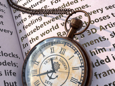 ビクトリア朝スタイルの懐中時計 3Dモデル