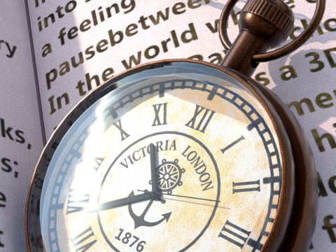 Victorian-style pocket watch Model 3D