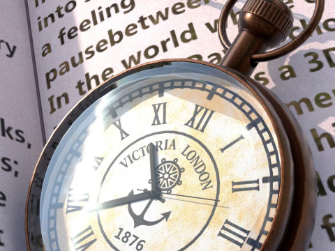 Victorian-style pocket watch 3D Model