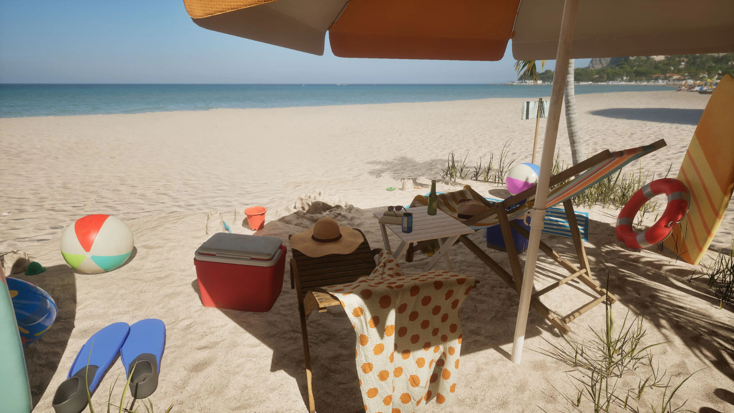 A Picnic at the Beach 3D Model .c4d .max .obj .3ds .fbx .stl .blend 
