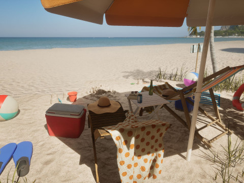 A Picnic at the Beach Model 3D