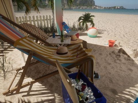 A Picnic at the Beach 3D Model