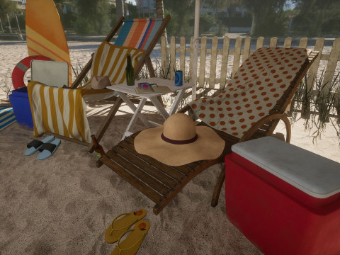 A Picnic at the Beach 3D Model