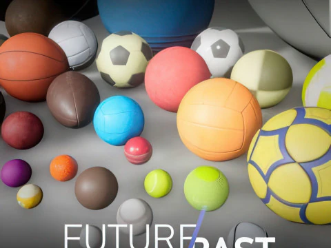 Uma cole&ccedil;&atilde;o de bolas esportivas Modelo 3D