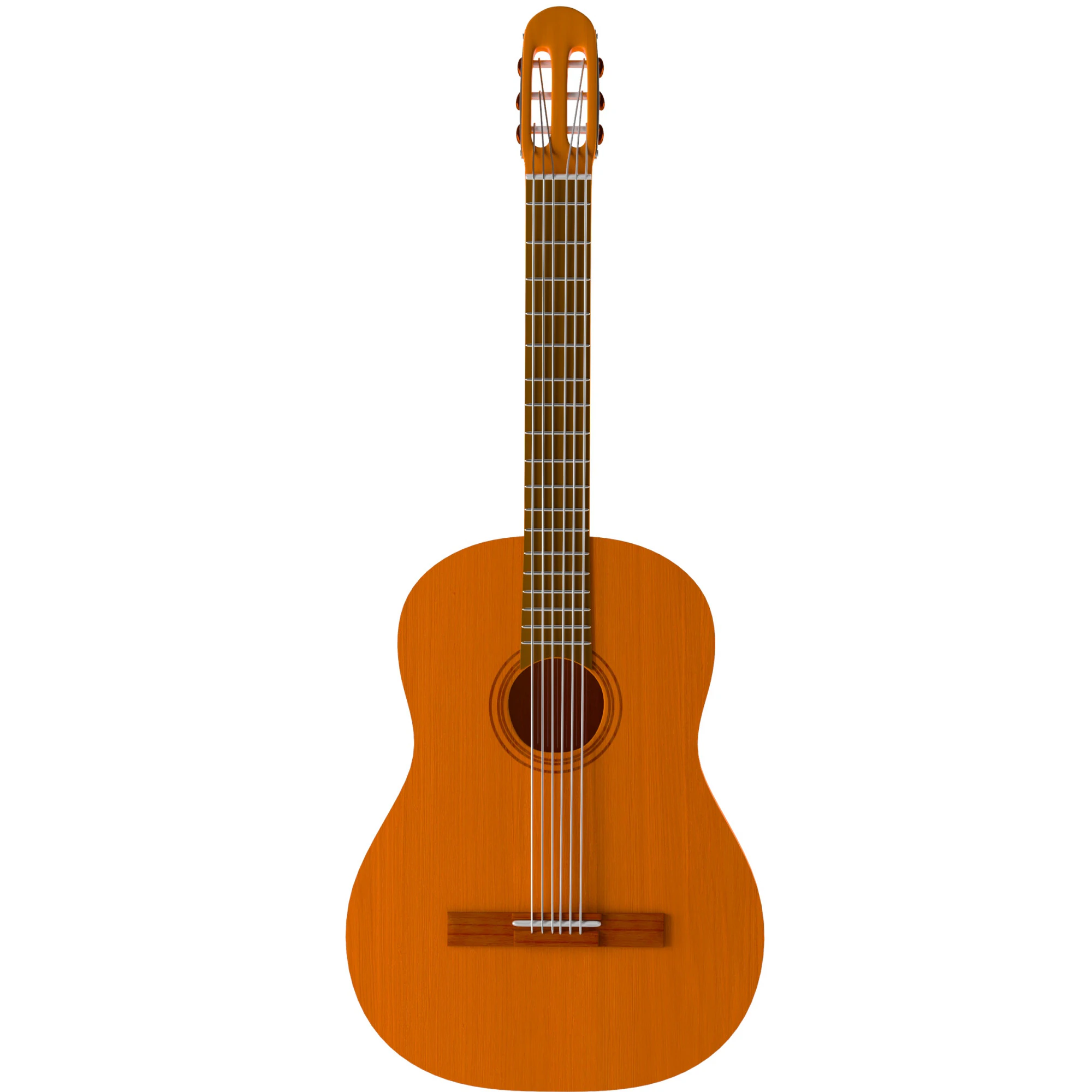 Classical Guitar 3D Model .c4d .max .obj .3ds .fbx .stl .blend 