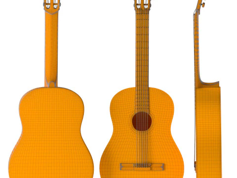 Classical Guitar 3D Model