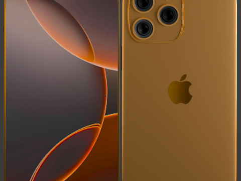 Gold Iphone16 pro max 3D Model