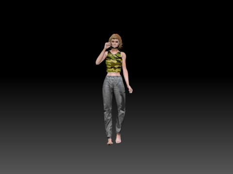 Young femail 3D 모델