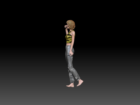 年轻女性 3D 模型