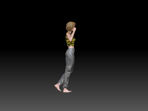 年轻女性 3D 模型