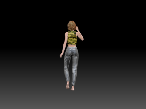 年轻女性 3D 模型