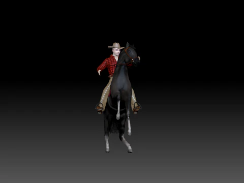 Young cowboy 3D Model