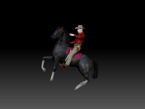 Young cowboy Modello 3D