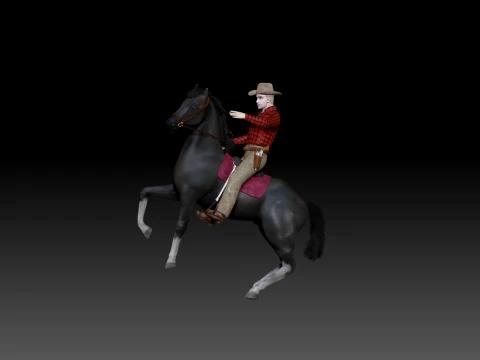 Young cowboy 3D Model