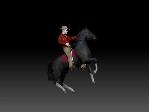 Young cowboy 3D Model
