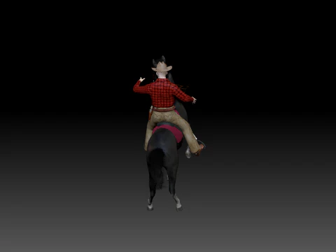 Young cowboy 3D Model