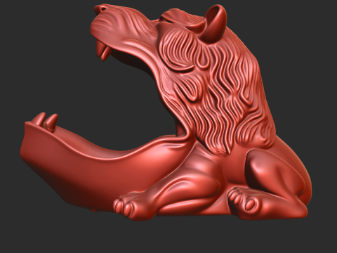 Lion Head Key Bowl 3D Druckmodell