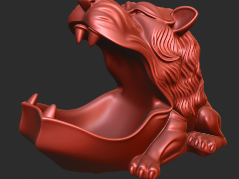 Lion Head Key Bowl 3D Druckmodell
