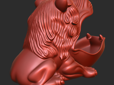 Lion Head Key Bowl 3D Druckmodell